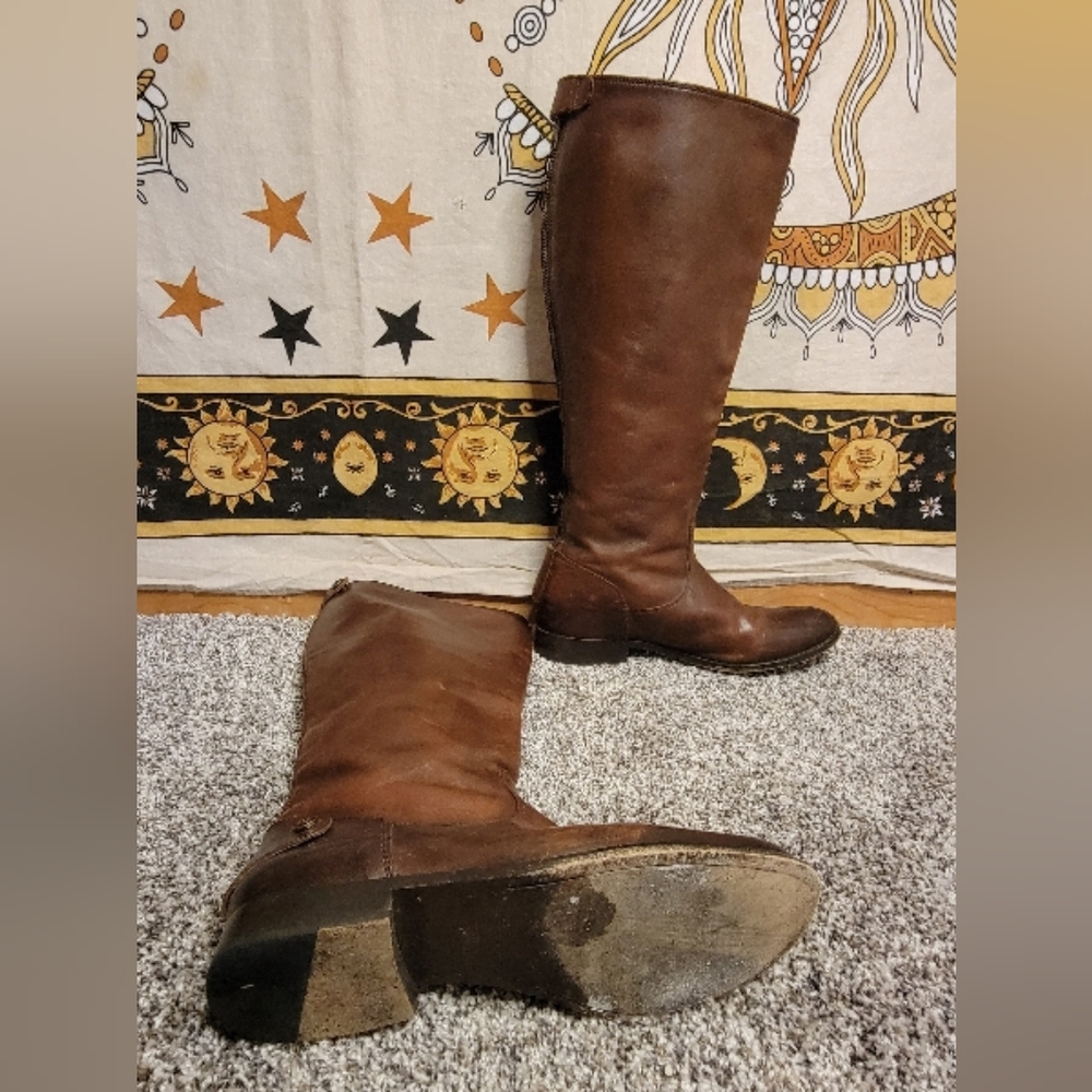 Brown Leather Riding Boots - Picture 2 of 4